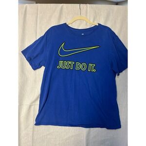 Nike Men's Blue Athletic Cut T-Shirt Just Do It Logo XL Youth